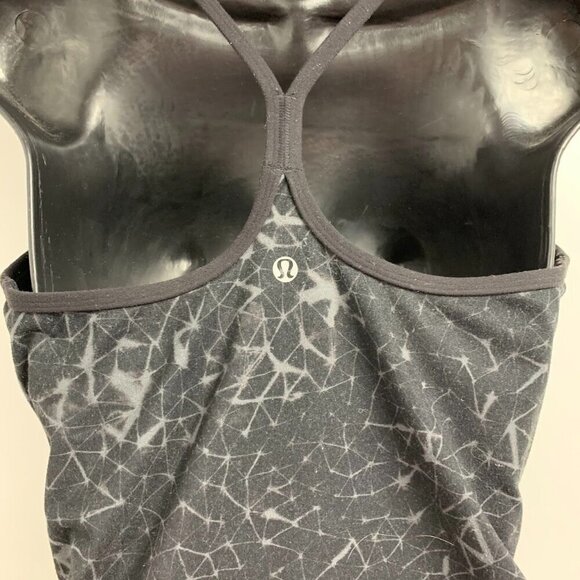 Lululemon Women's‎ Power Y Tank Luon Star Crushed Coal Black Size 8 - Picture 7 of 11